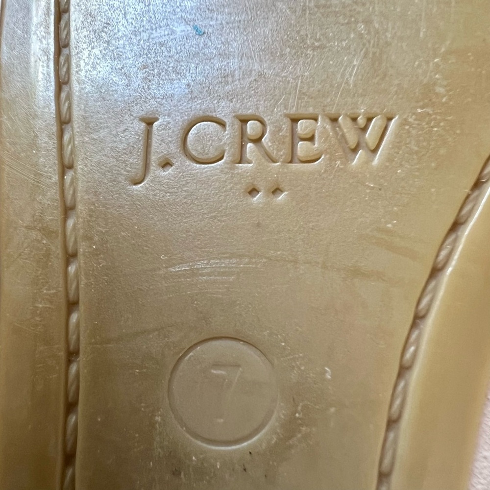 J. CREW CREAM BALLET FLATS with GOLD ACCENTS - Picture 9 of 12